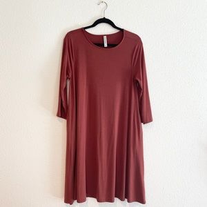 Zenana Premium Midi Dress with pockets - Large